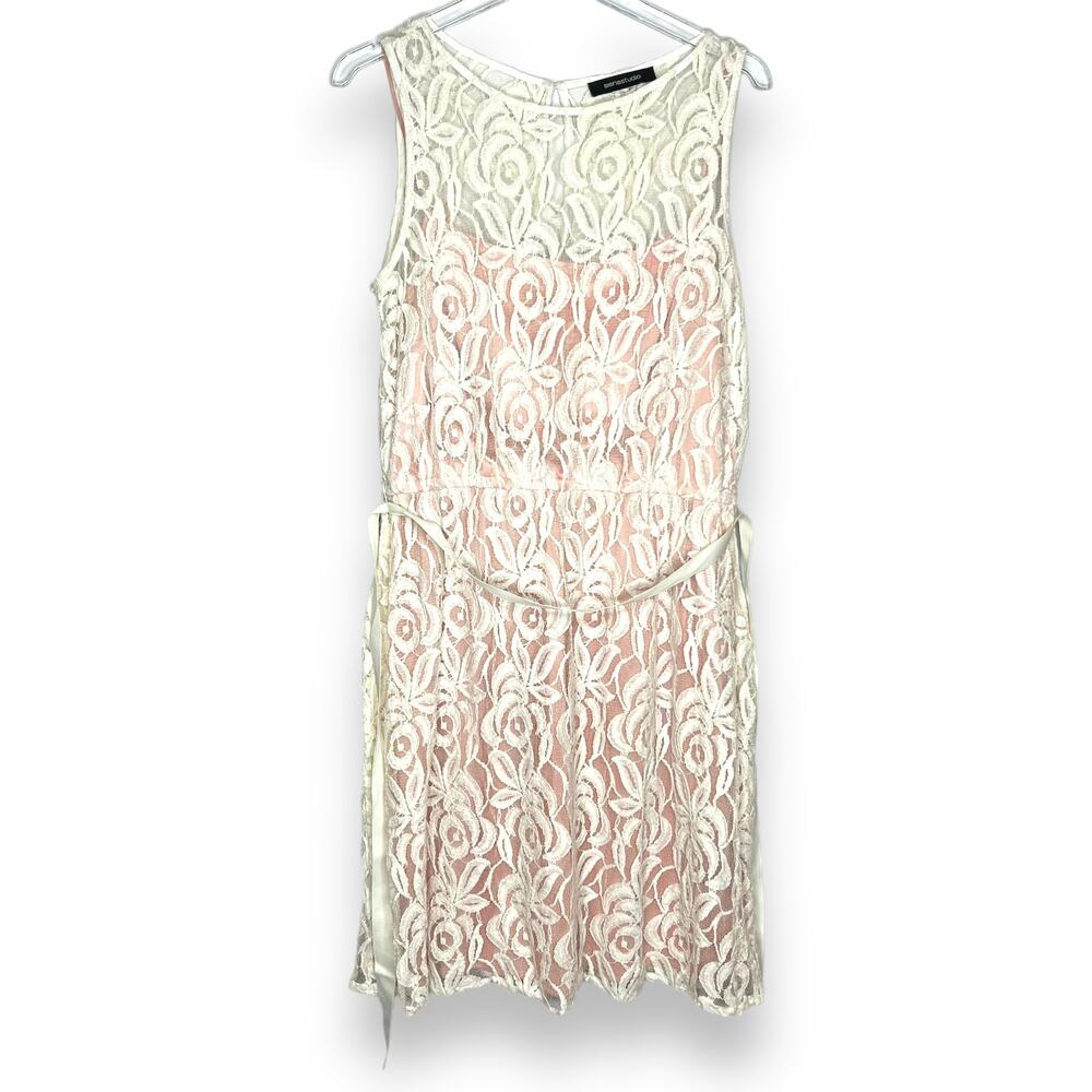 Seina Studio Ivory Lace With Peach Lining Size L